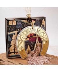 Handmade Horseshoe Lucky Charm in a gift Box Handmade hanging lucky charm with plexiglass Horseshoe