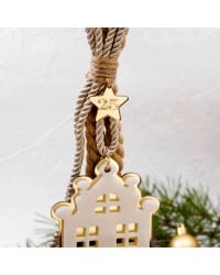 Christmas House Lucky charm Lucky charm Christmas with house made of plexiglass