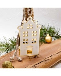 Christmas House Lucky charm Lucky charm Christmas with house made of plexiglass