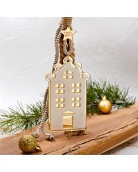 Christmas House Lucky charm Lucky charm Christmas with house made of plexiglass