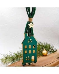 Christmas House Lucky charm Lucky charm Christmas with house made of plexiglass