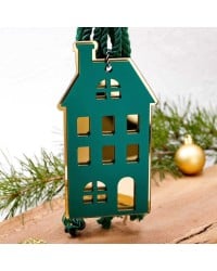 Christmas House Lucky charm Lucky charm Christmas with house made of plexiglass