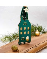 Christmas House Lucky charm Lucky charm Christmas with house made of plexiglass