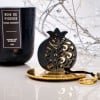 Lucky scented candle 2026 with plexiglass cover, pomegranate and silk tassel