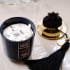 Lucky scented candle 2026 with plexiglass cover, pomegranate and silk tassel