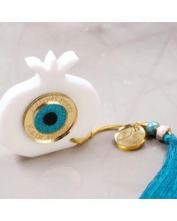 Lucky charm plexiglass Pomegranate with evil eye Handmade tabletop Pomegranate with evil eye lucky charm made of plexiglass