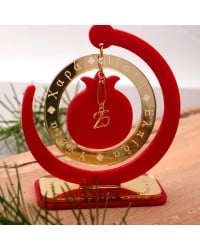 Lucky charm plexiglass pomegranate 2026 Handmade tabletop pomegranate lucky charm 2026 made of plexiglass