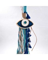 Handmade good luck charm with ceramic enamel eye Handmade good luck charm with ceramic enamel eye