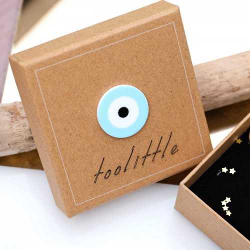 Χειροποίητο μπρελόκ με σμάλτο και στοιχείο από πλέξιγκλας σε κουτί δώρου