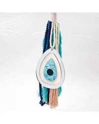 Summer lucky charm plexiglass Handmade summer lucky charm with plexiglass evil eye, braided cord and tassels