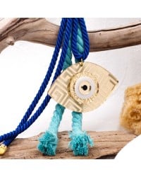 Summer lucky charm plexiglass Handmade summer lucky charm with plexiglass evil eye, braided cord and tassels