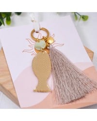 Μπρελόκ Summer Plexi Fish Χειροποίητο μπρελόκ με στοιχείο από πλέξιγκλας και μεταξωτή φούντα