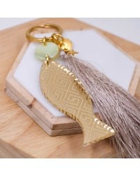 Μπρελόκ Summer Plexi Fish Χειροποίητο μπρελόκ με στοιχείο από πλέξιγκλας και μεταξωτή φούντα