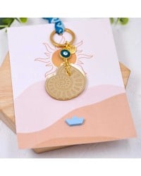 Μπρελόκ Summer Plexi Shell Χειροποίητο μπρελόκ με στοιχείο από πλέξιγκλας και μεταξωτή φούντα