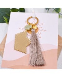Women's Boat Keychain Handmade key-chain with plexiglass part and silk tassel