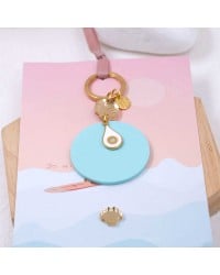 Μπρελόκ Plexi Pop Summer Χειροποίητο μπρελόκ με στοιχείο από πλέξιγκλας και επίχρυση σταγόνα από σμάλτο