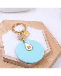 Μπρελόκ Plexi Pop Summer Χειροποίητο μπρελόκ με στοιχείο από πλέξιγκλας και επίχρυση σταγόνα από σμάλτο