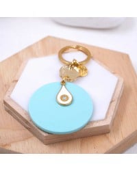 Μπρελόκ Plexi Pop Summer Χειροποίητο μπρελόκ με στοιχείο από πλέξιγκλας και επίχρυση σταγόνα από σμάλτο