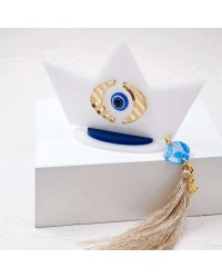 Summer table lucky charm made of plexiglass with ceramic beads and tassel Summer table lucky charm made of plexiglass with ceramic beads and tassel