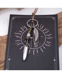 Bullet Men's Keychain Handmade men's key-chain made of cord and silver-plated parts