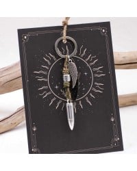Bullet Men's Keychain Handmade men's key-chain made of cord and silver-plated parts
