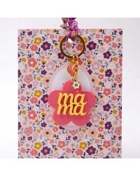Mama Plexiglass Keychain Handmade key-chain with plexiglass and gold-plated parts