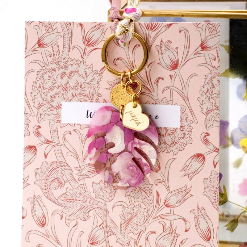 Mama Plexiglass Keychain Handmade key-chain with plexiglass and gold-plated parts