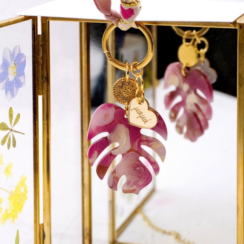 Mama Plexiglass Keychain Handmade key-chain with plexiglass and gold-plated parts