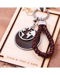 Lucky Men's Keychain 2025 Handmade lucky men's key-chain 2025 made of leather cord and silver-plated parts