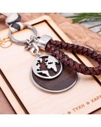 Lucky Men's Keychain 2025 Handmade lucky men's key-chain 2025 made of leather cord and silver-plated parts