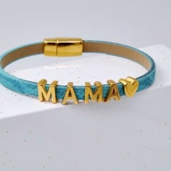 Δερμάτινο βραχιόλι Mama Δερμάτινο βραχιόλι Mama