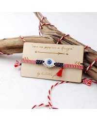 Martaki with evil eye Martis bracelet with evil eye and a decorative card with message