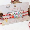 Set of 2 Martis bracelet with beads and card with message