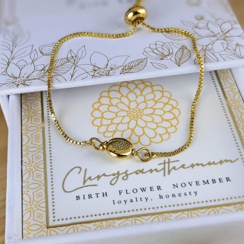 Bracelet with birth flower - November