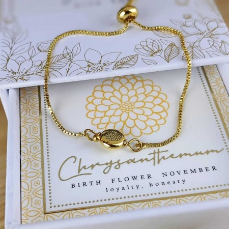 Βραχιόλι με λουλούδι γέννησης - Νοέμβριος Βραχιόλι με λουλούδι γέννησης - Νοέμβριος