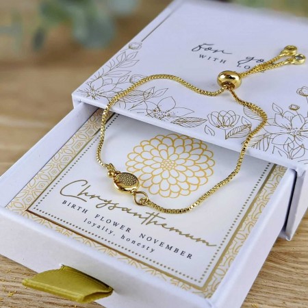 Βραχιόλι με λουλούδι γέννησης - Νοέμβριος Βραχιόλι με λουλούδι γέννησης - Νοέμβριος