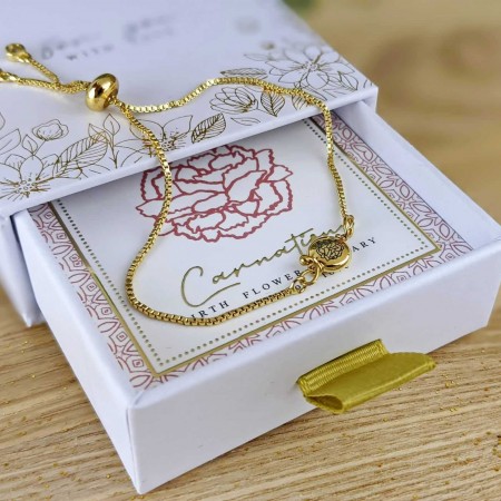 Βραχιόλι με λουλούδι γέννησης - Ιανουάριος Βραχιόλι με λουλούδι γέννησης - Ιανουάριος