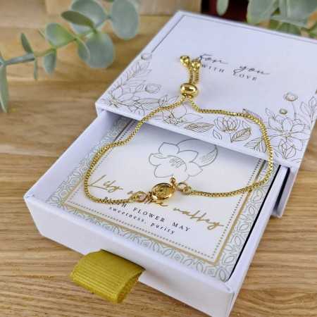 Βραχιόλι με λουλούδι γέννησης - Μάιος Βραχιόλι με λουλούδι γέννησης - Μάιος