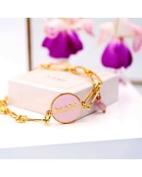 Gold-plated chain bracelet for mum Gold-plated chain bracelet for mum with enamel