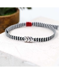 Martaki bracelet wide cord with silver-plated parts Martaki bracelet wide cord with silver-plated parts