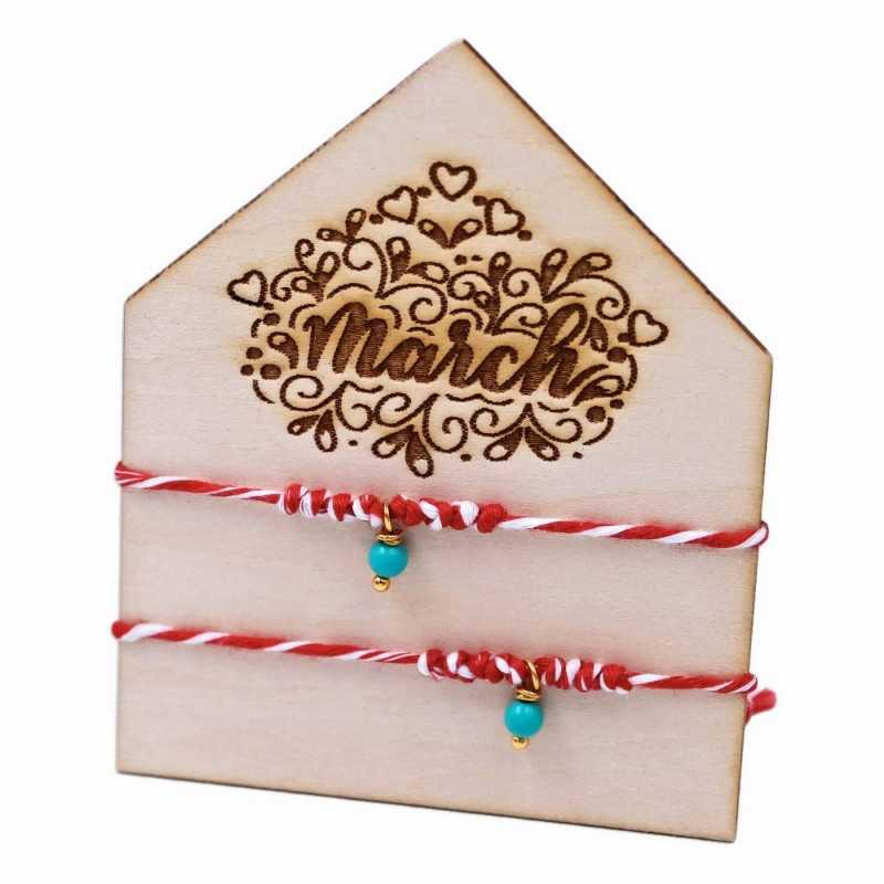 Martaki bracelets with gold-plated parts, semi-precious stones and decorative card Martaki bracelets with gold-plated parts, semi-precious stones and decorative card