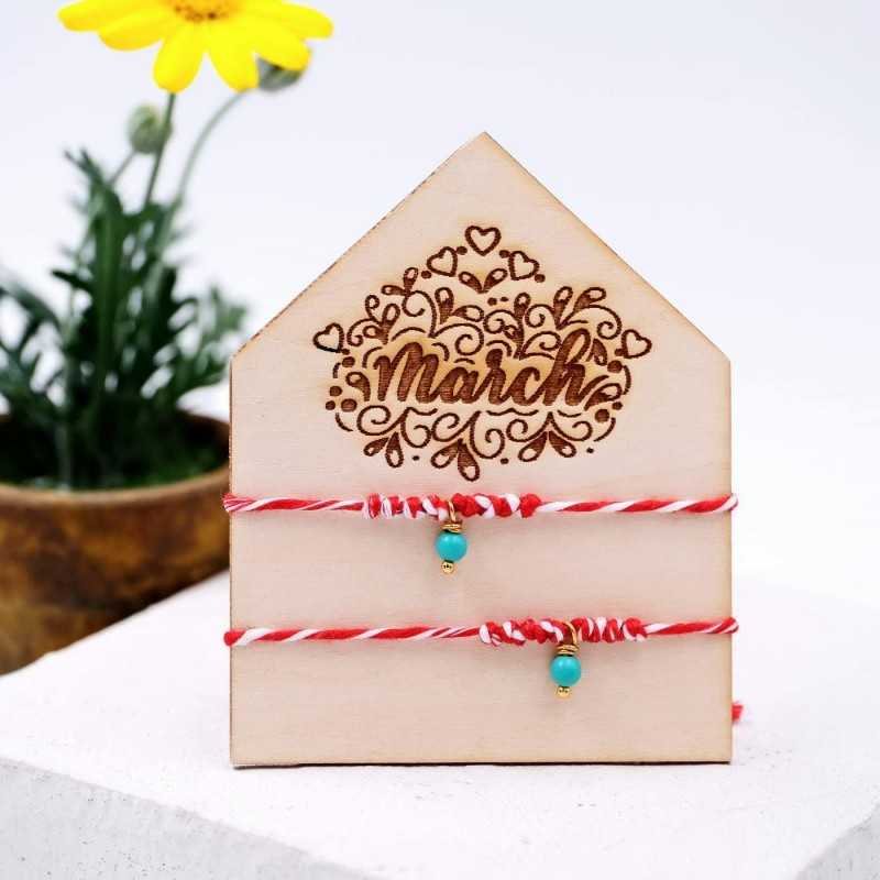 Martaki bracelets with gold-plated parts, semi-precious stones and decorative card Martaki bracelets with gold-plated parts, semi-precious stones and decorative card