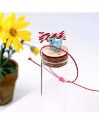 Martaki bracelet with gold-plated parts and decorative bottle Martaki bracelet with gold-plated parts and decorative bottle