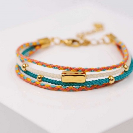 Βραχιόλι με βαμβακερά κορδόνια Βραχιόλι με βαμβακερά κορδόνια