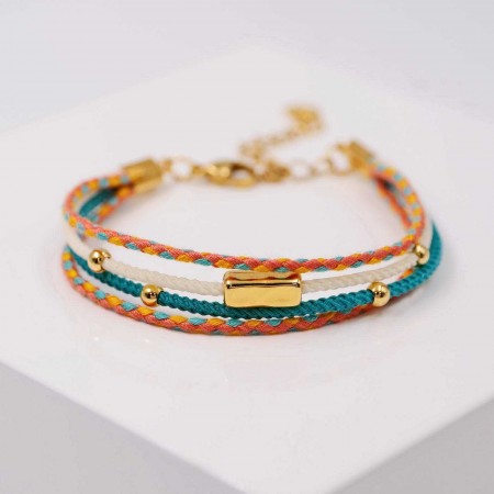 Βραχιόλι με βαμβακερά κορδόνια Βραχιόλι με βαμβακερά κορδόνια