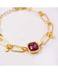 Chain bracelet with Austrian crystal Chain bracelet with 24K gold-plating and Austrian crystal