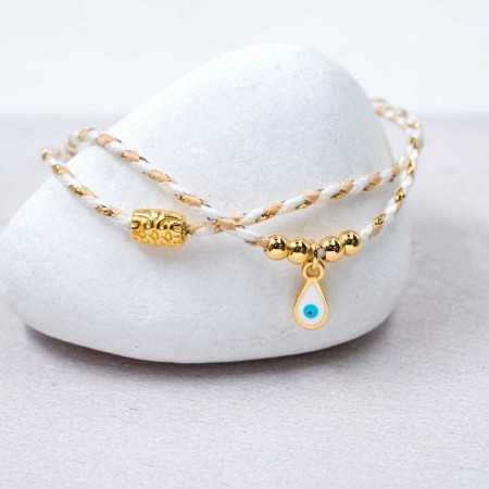 Βραχιόλι με Ματάκι Golden Thread