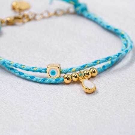 Βραχιόλι με Ματάκι Golden Thread