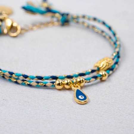 Βραχιόλι με Ματάκι Golden Thread