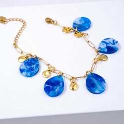 Chain bracelet with 24K gold-plating and plexiglass parts